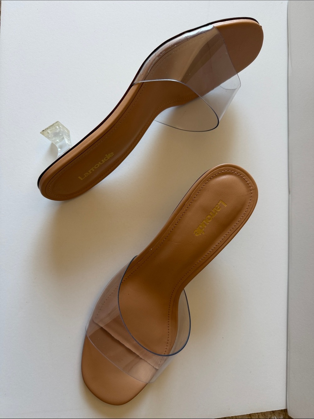Larroude Clear Kitten heel